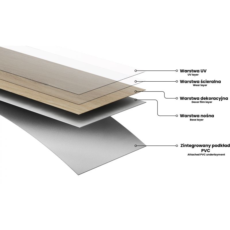Panele winylowe Mexen Imperial Grey szary 1227x187mm 12 szt.