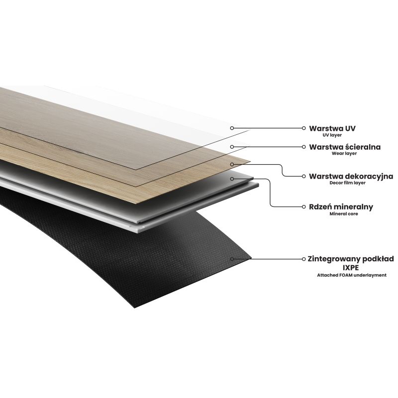Panele winylowe Mexen Luna Pearl naturalny 610x305 mm 8 szt.