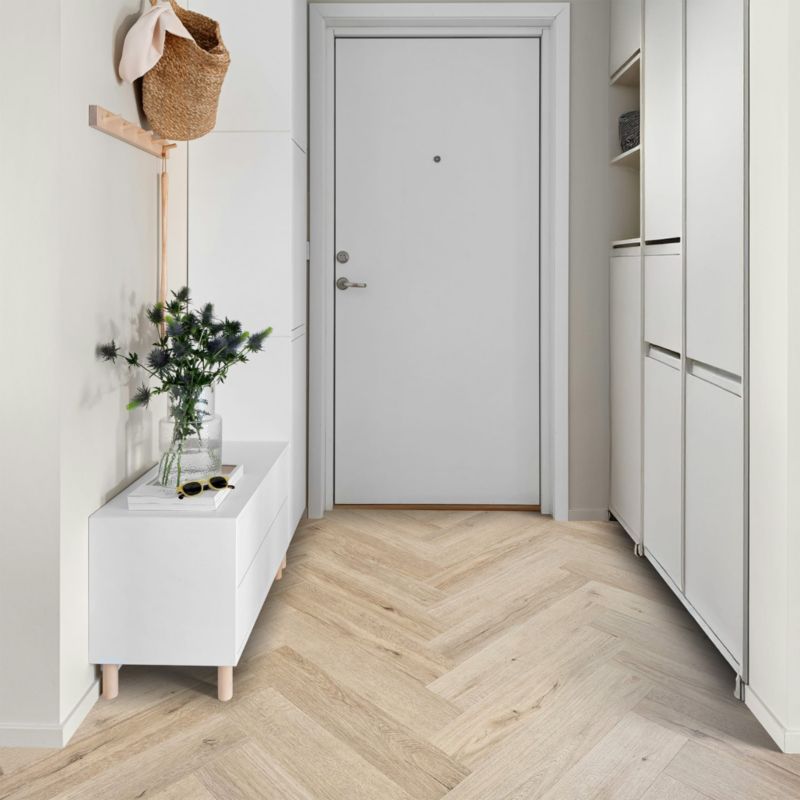 Panele winylowe MODULARI DRYBACK HERRINGBONE SAND OAK 28255, klejone do podłoża, do hoteli, do domów i apartamentów 3,57m2