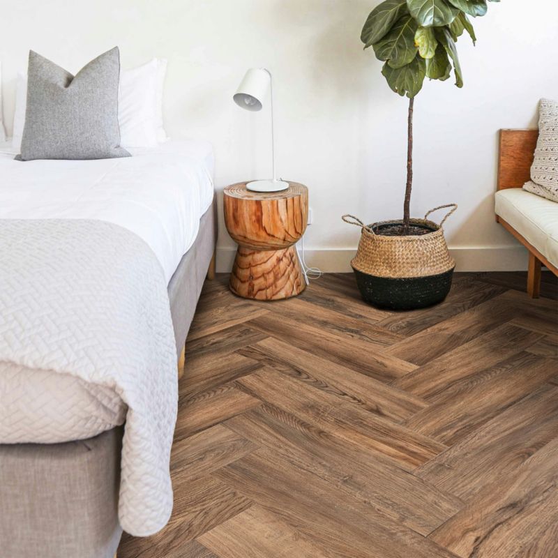 Panele winylowe MODULARI ELITE EIR COUNTRY OAK 20871 herringbone, dryback, klejone do podłoża, do hoteli i apartamentów 2,40m2