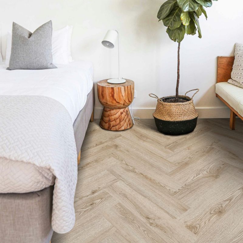 Panele winylowe MODULARI ELITE EIR HIGHLAND OAK 20227 herringbone, dryback, klejone do podłoża, do hoteli i apartamentów 2,40m2