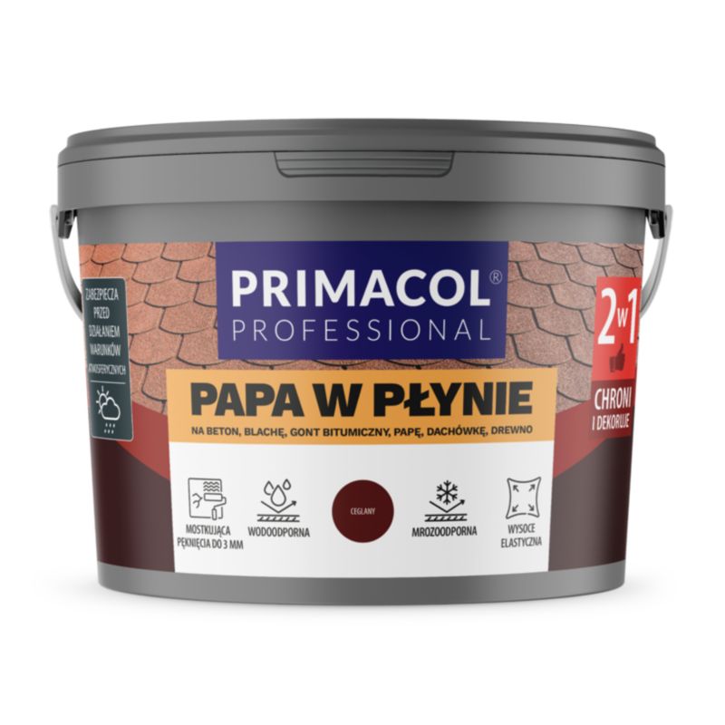 Papa w płynie  Primacol, kolor ceglany, 3 kg, 1szt.