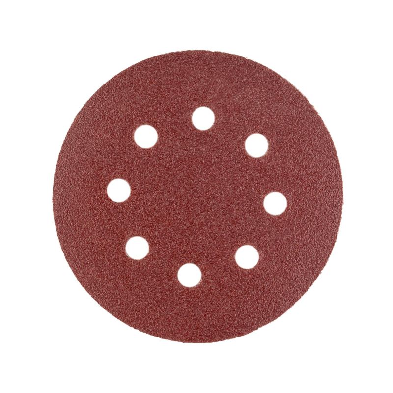 Papier krążek ścierny Polax 8 otworów 125 mm P80 10 szt.
