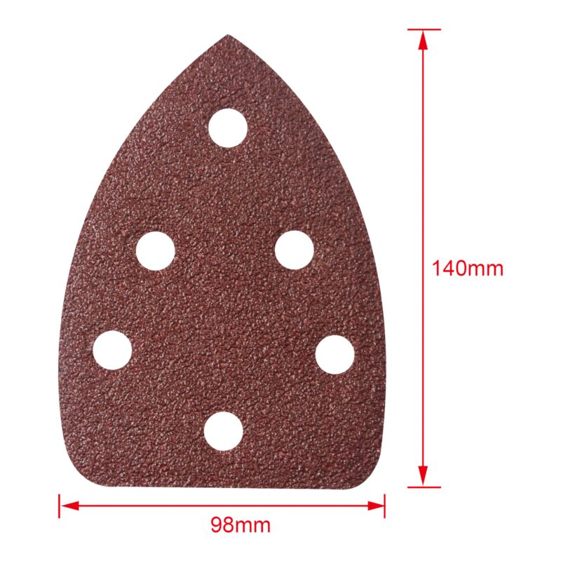 Papier ścierny delta Mac Allister 140 x 98 mm rzep mix 10 sztuk