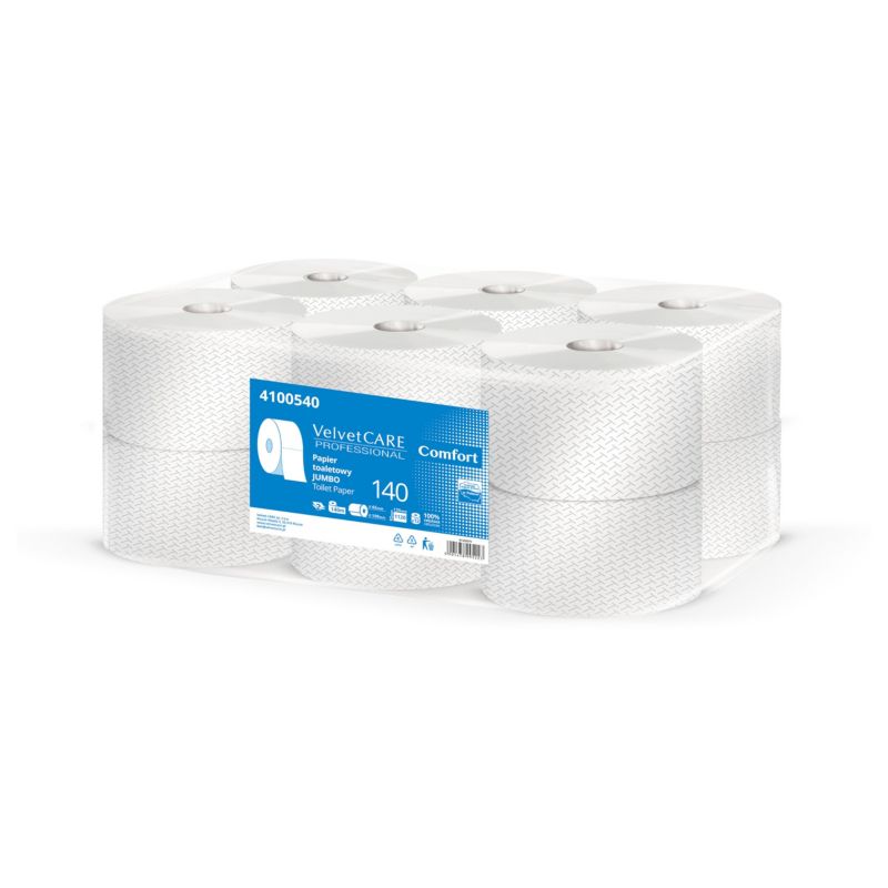 Papier toaletowy Velvet Care Professional jumbo 140 metrów 2 warstwy 12szt