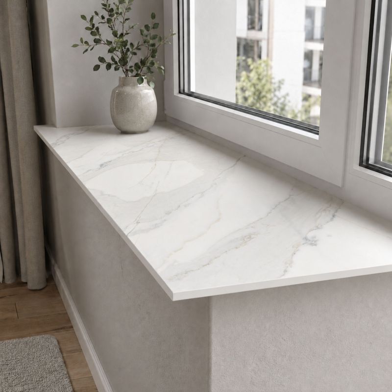 Parapet wewnętrzny KOLM HPL 12 mm Calacatta Olympus (K551SU) 180x20 cm 1szt.