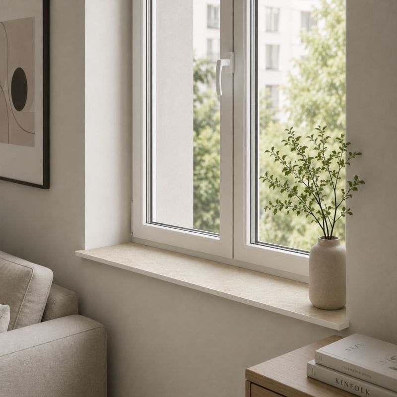 Parapet wewnętrzny KOLM HPL 12 mm Cream Navona (K367PH) 80x15 cm 1szt.