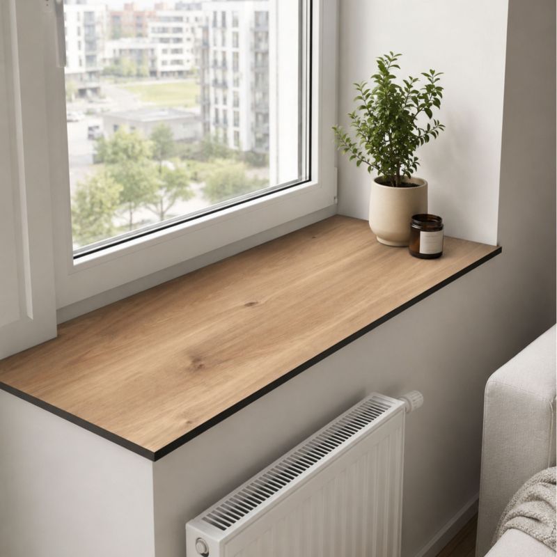 Parapet wewnętrzny KOLM HPL 12 mm Dąb Castello Miodowy (K358PW) 70x20 cm 1szt.