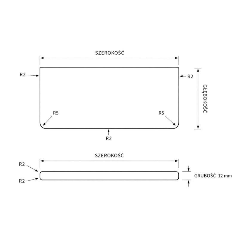 Parapet wewnętrzny KOLM HPL 12 mm Piaskowiec (K749LV) 120x25 cm 1szt.