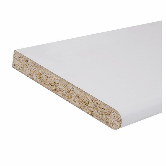 Parapet wewnętrzny Biuro Styl 305 x 30 x 2,8 cm biały połysk