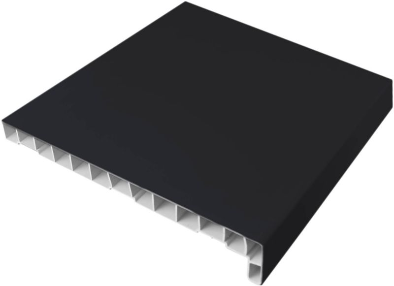 Parapet wewnętrzny PCV Geom 25 x 186 cm grafit