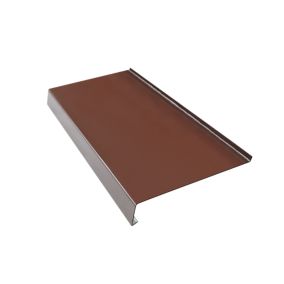 Parapet zewnętrzny stalowy Fola 20 x 150 cm brązowy
