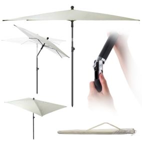 Parasol Balkonowy KADAX Ogrodowy Duży 210cm Składany Łamany Pokrowiec Prostokątny