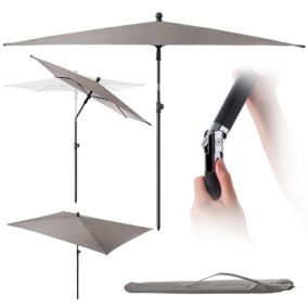 Parasol Balkonowy KADAX Ogrodowy Duży 210cm Składany Łamany Pokrowiec Prostokątny