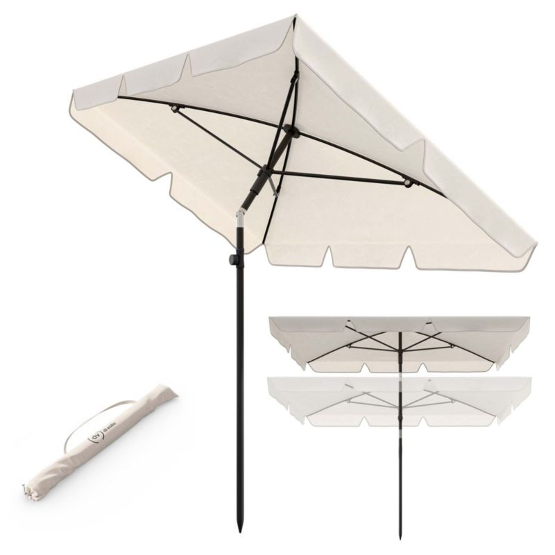 Parasol balkonowy prostokątny 200x125 cm di volio Ankona Kremowy 1 szt.