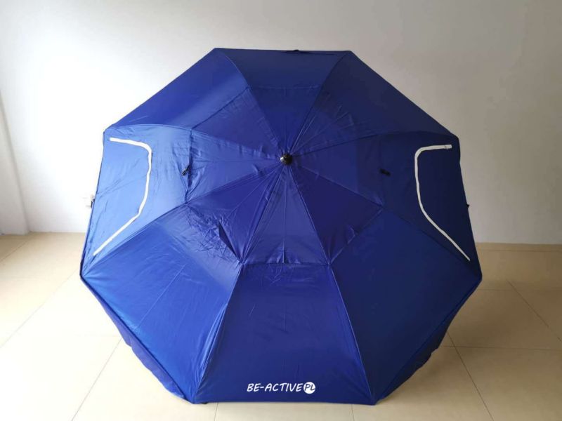 Parasol Be-active.pl parawan plażowy ogrodowy niebieski 1szt