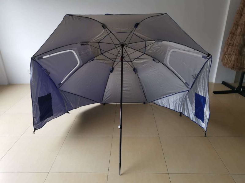 Parasol Be-active.pl parawan plażowy ogrodowy niebieski 1szt