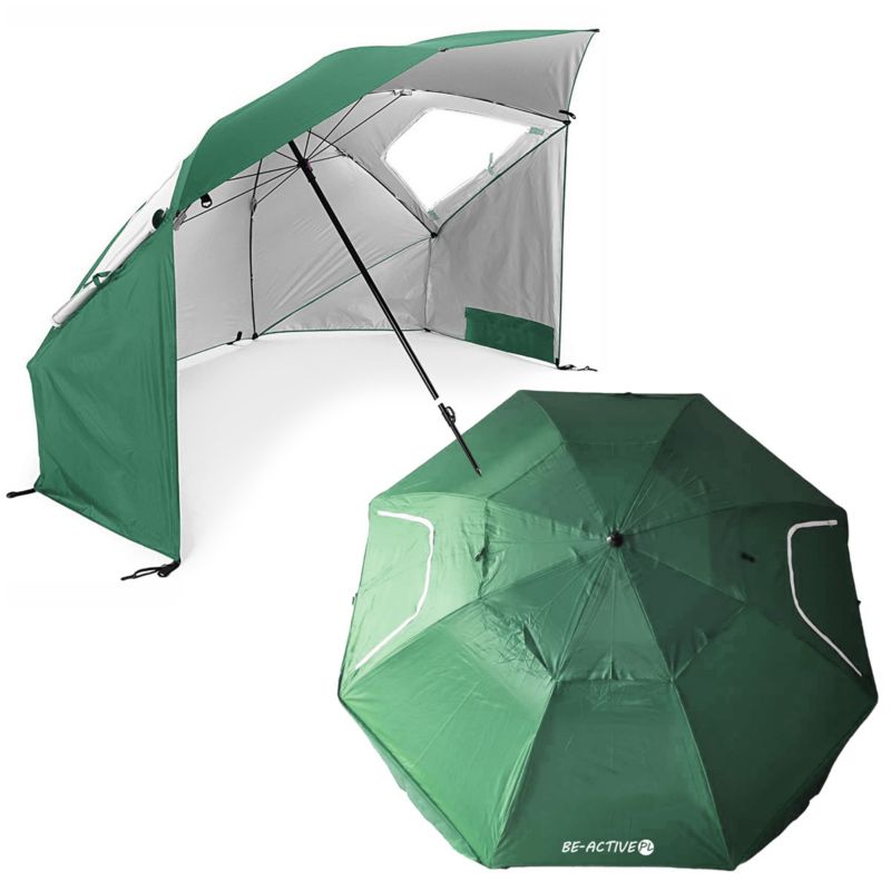 Parasol Be-active.pl parawan plażowy ogrodowy zielony 1szt