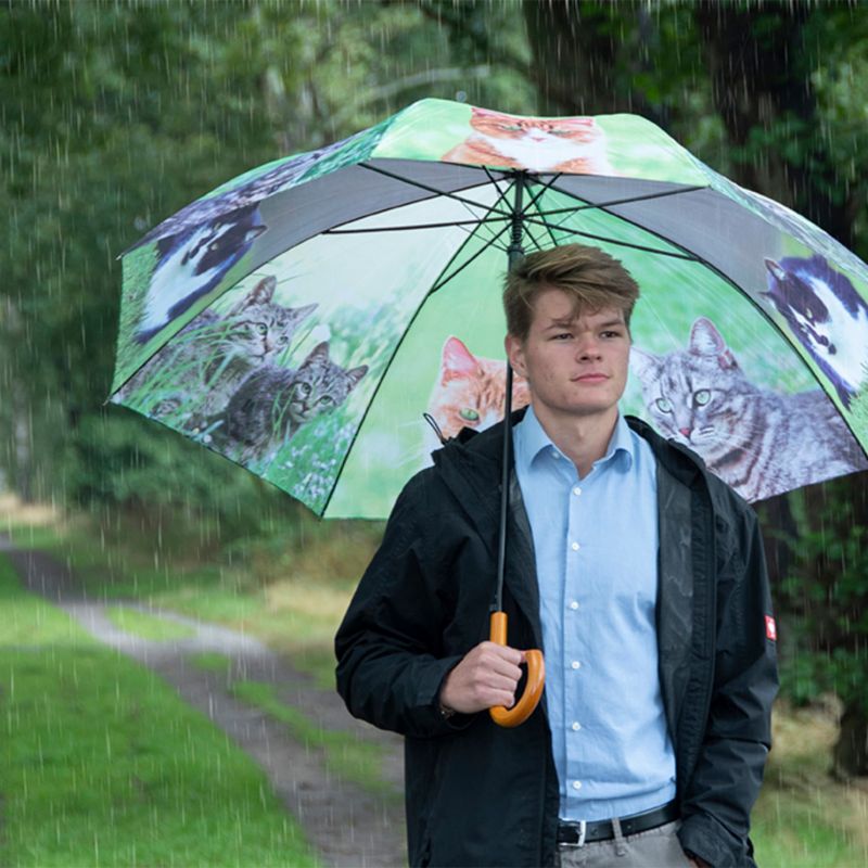 Parasol Esschert Design koty drewniana rączka 96x120 cm 1 szt.