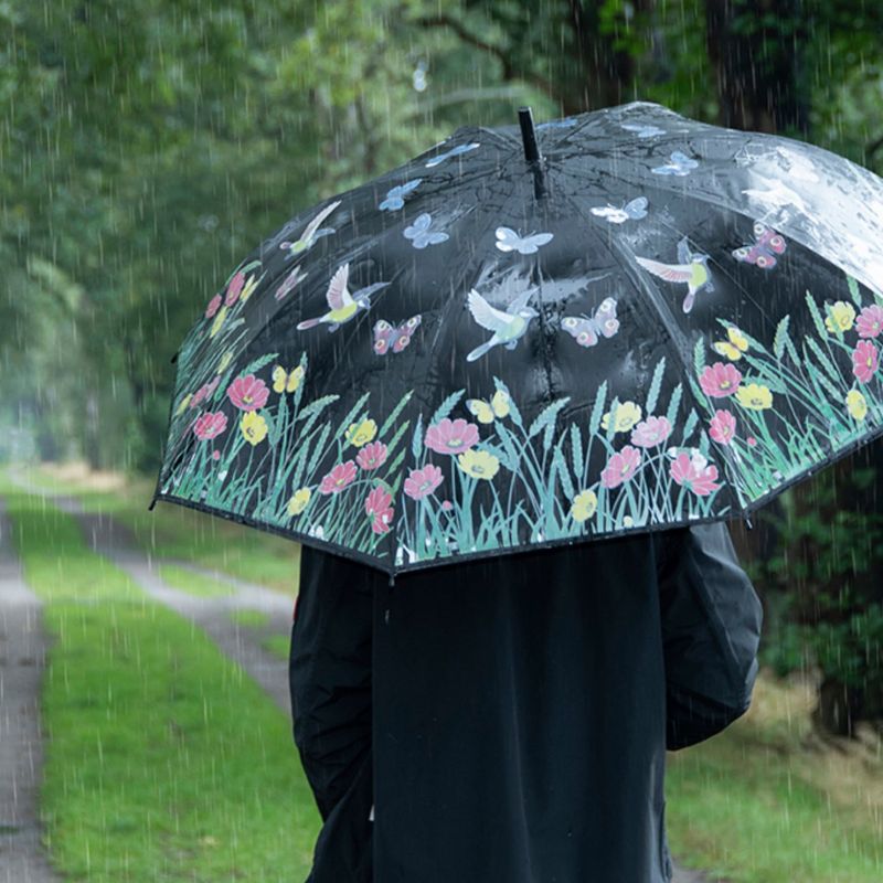 Parasol Esschert Design Kwiecista zmieniający kolor automatyczny 118 cm wys. 95 cm 1 szt.