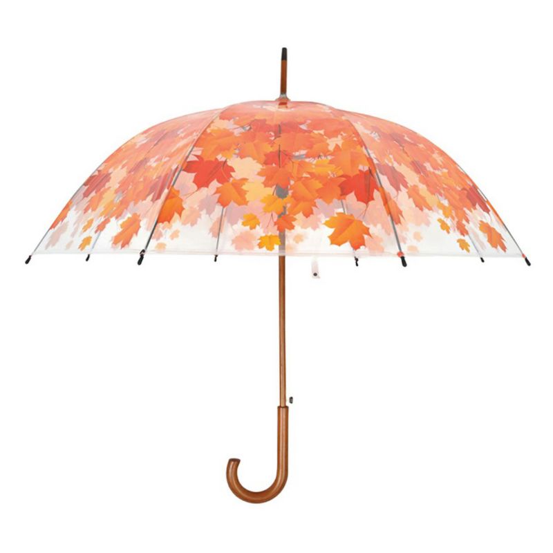 Parasol Esschert Design transparentny wzór liście 95x89cm 1 szt.