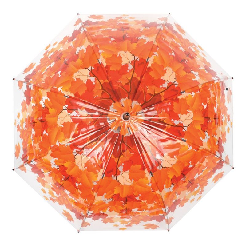 Parasol Esschert Design transparentny wzór liście 95x89cm 1 szt.