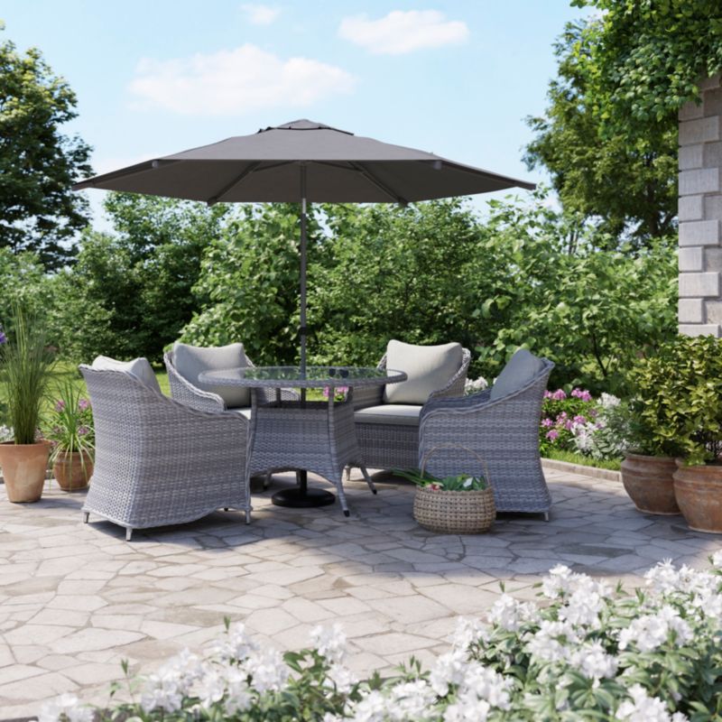 Parasol GoodHome Carambole 270 cm szary