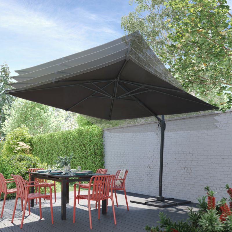 Parasol GoodHome Corby 3 x 3m antracyt
