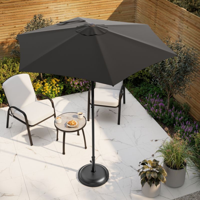 Parasol GoodHome Kasane okrągły 2m antracyt