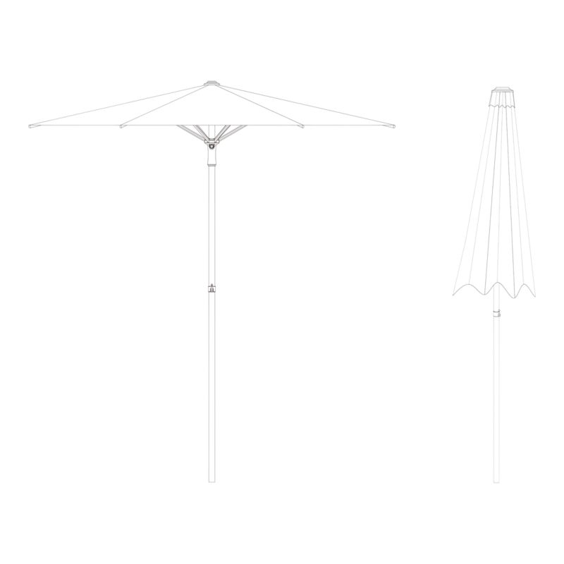 Parasol GoodHome Kasane okrągły 2m antracyt