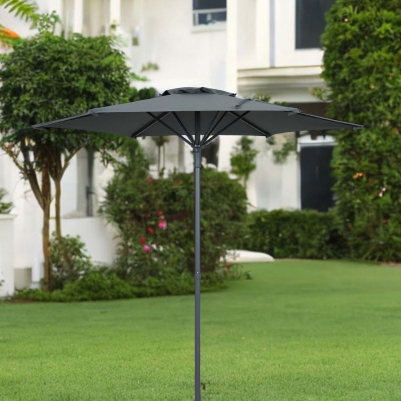 Parasol GoodHome Kasane okrągły 2m antracyt