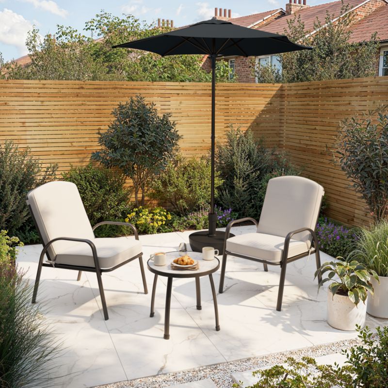 Parasol GoodHome Kasane okrągły 2m antracyt