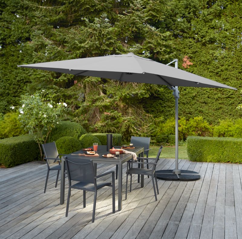 Parasol GoodHome Menorca 300 x 300 cm szary