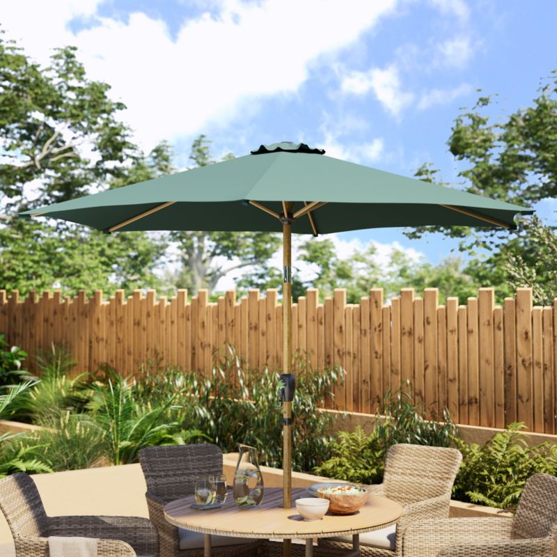 Parasol GoodHome Pescara 2,5m oliwka z efektem drewna