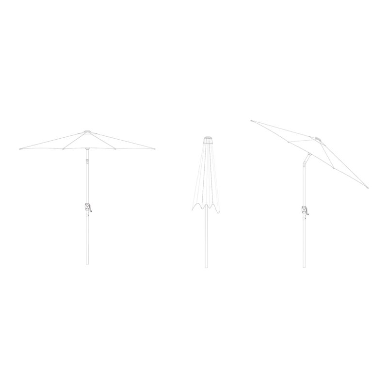 Parasol GoodHome Pescara 2,5m oliwka z efektem drewna
