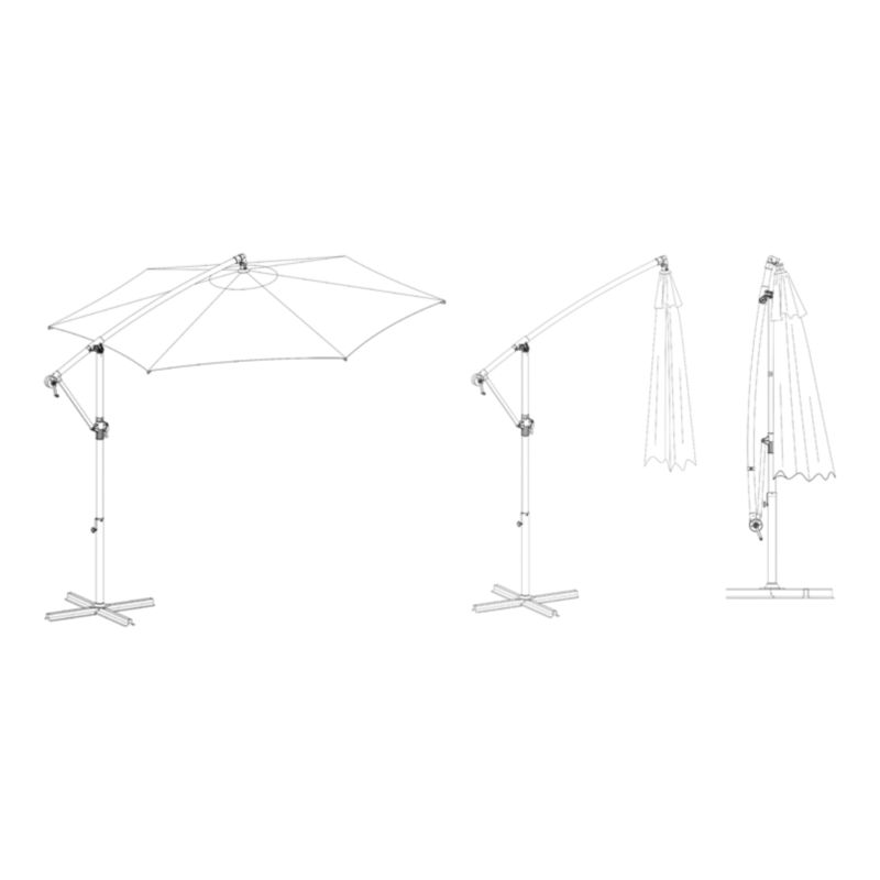 Parasol Kigali 3m antracyt