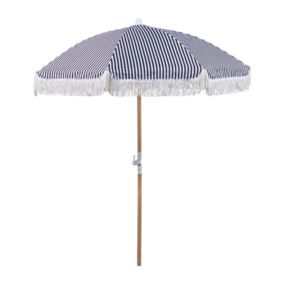 Parasol ogrodowy 150 cm czarny z białym Mondello 1 szt.