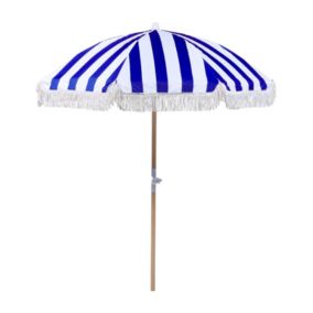 Parasol ogrodowy 150 cm niebieski z białym Mondello 1 szt.