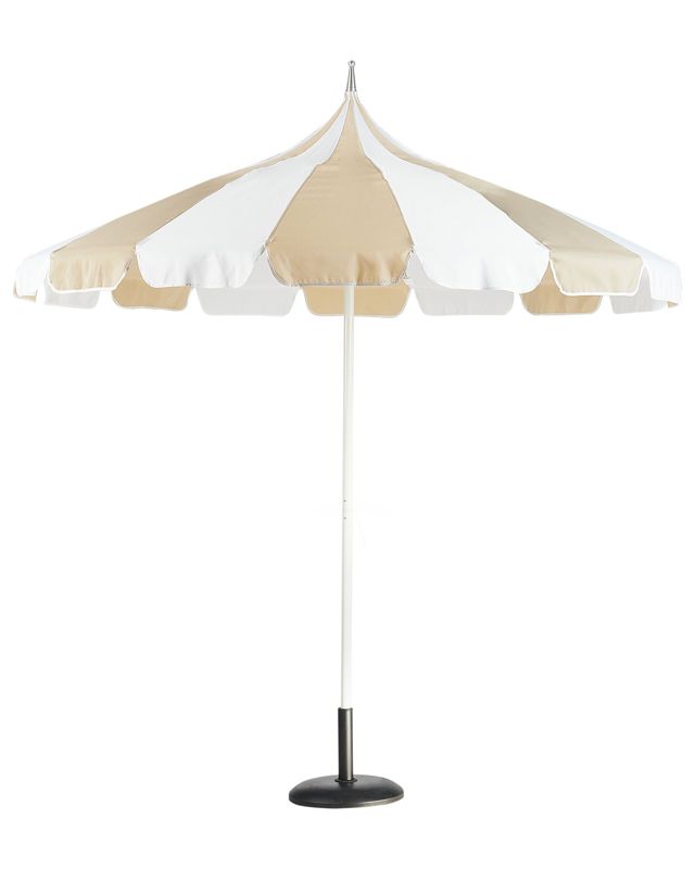 Parasol ogrodowy 245 cm beżowo-biały Minoa 1 szt.