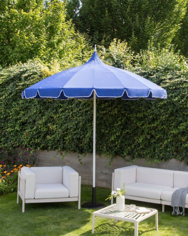 Parasol ogrodowy 245 cm niebieski Minoa 1 szt.