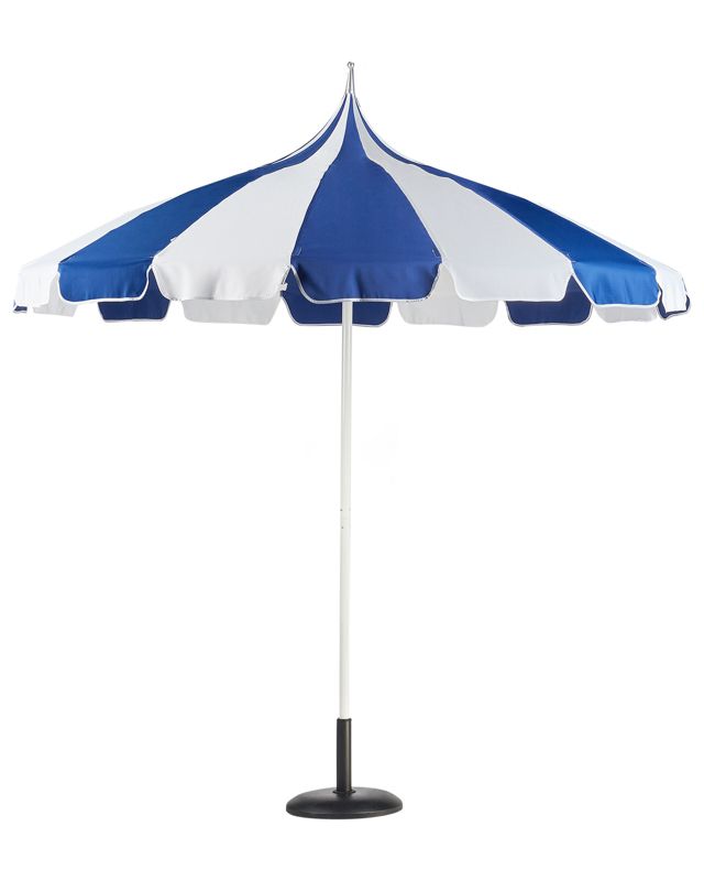 Parasol ogrodowy 245 cm niebiesko-biały Minoa 1 szt.
