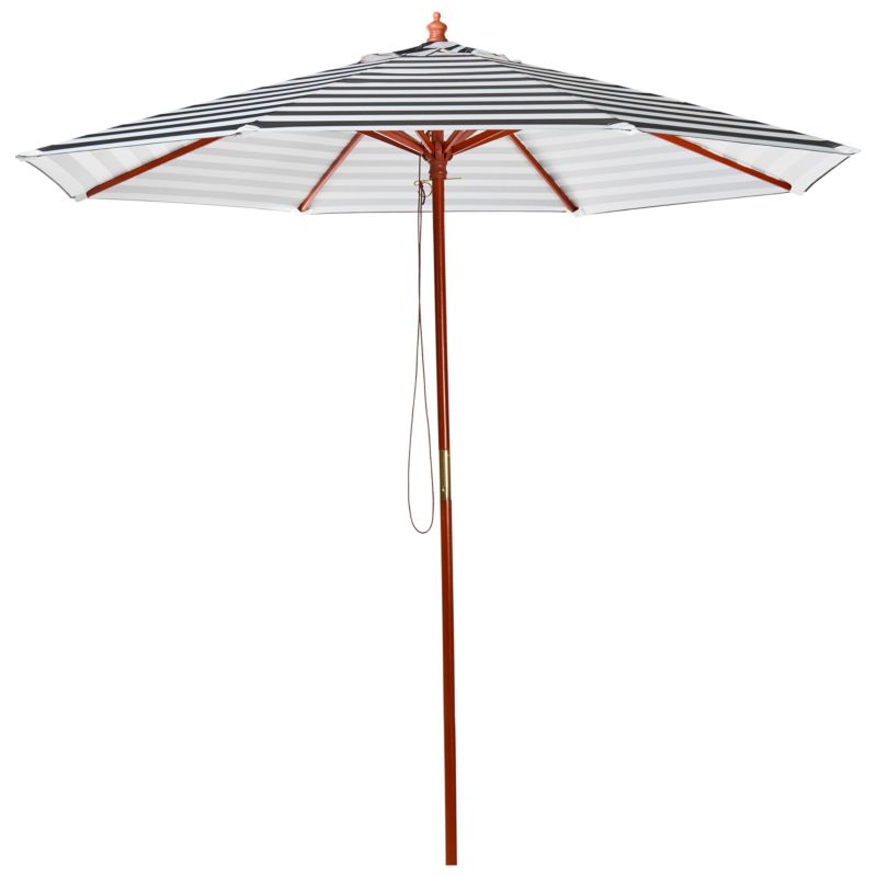 Parasol ogrodowy 260 cm Ferentillo Czarny/ biały 1 szt.