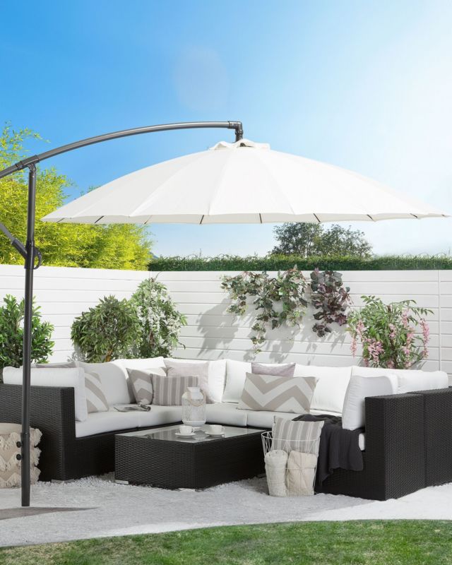 Parasol ogrodowy 268 cm jasnobeżowy Calabria II 1 szt.