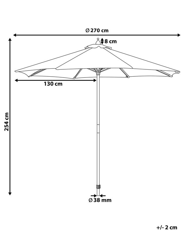 Parasol ogrodowy 270 cm beżowy Toscana 1 szt.
