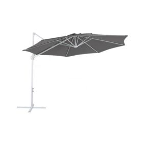 Parasol ogrodowy 295 cm ciemnoszary z białym Savona ii 1 szt.