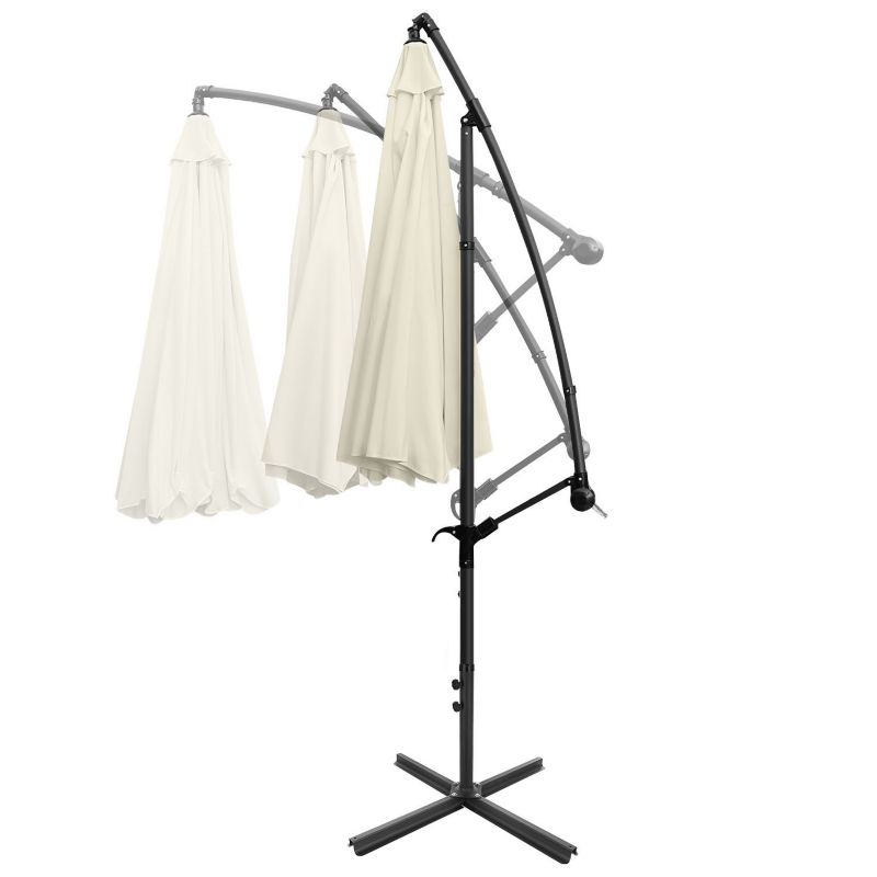 Parasol ogrodowy Bauerkraft składany 350 cm 8-ramienny, z pokrowcem, beżowy 1 szt.
