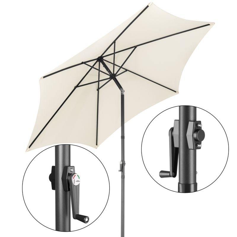 Parasol ogrodowy Bauerkraft składany regulowany 300 cm 50UV beżowy 1 szt.