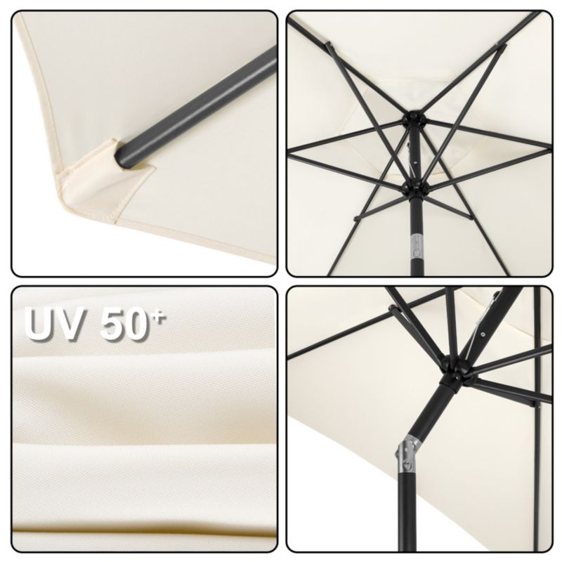 Parasol ogrodowy Bauerkraft składany regulowany 300 cm 50UV beżowy 1 szt.