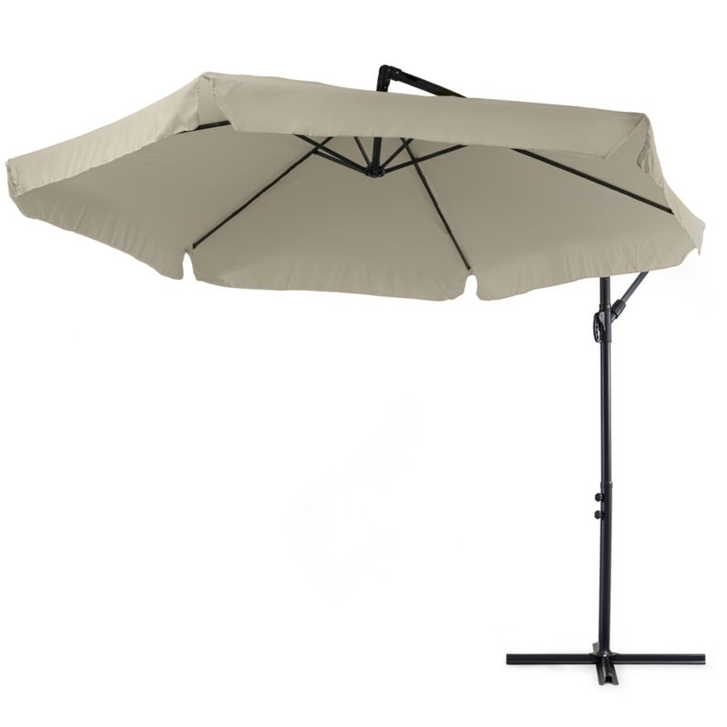 Parasol ogrodowy boczny z wysięgnikiem i regulacją 300 cm di volio Empoli Beżowy 1 szt.