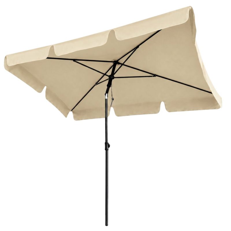 Parasol ogrodowy Floks z ochroną UV beżowy waga 2,8 kg wymiary 200x123x235 cm 1 szt.